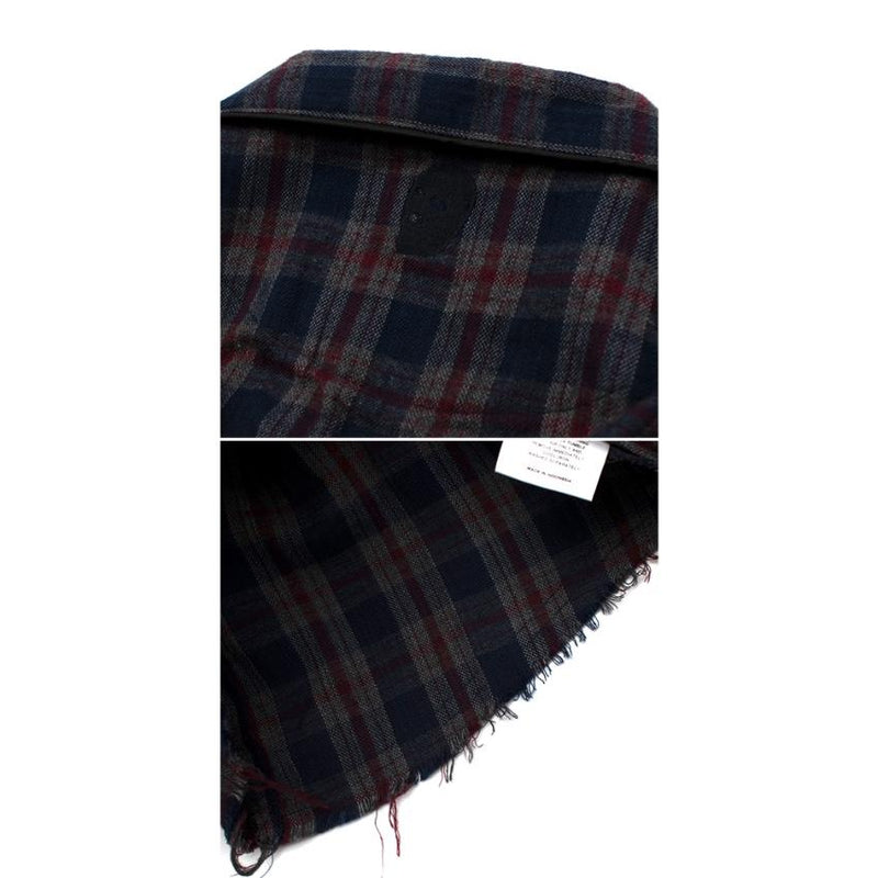Youths In Balaclava Red & Navy Plaid Pyjama Shirt