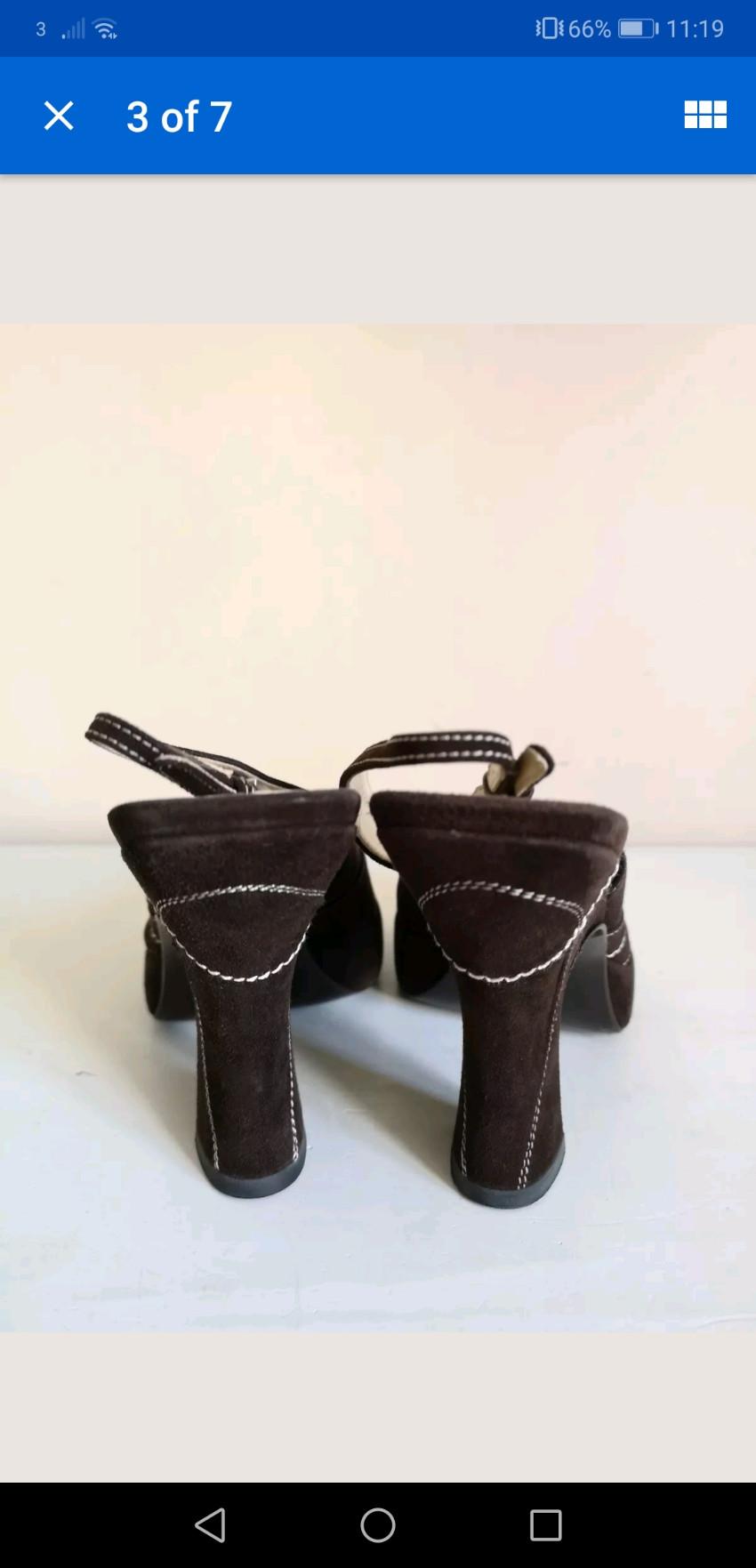 Prada Suede Peep Toe Sandals