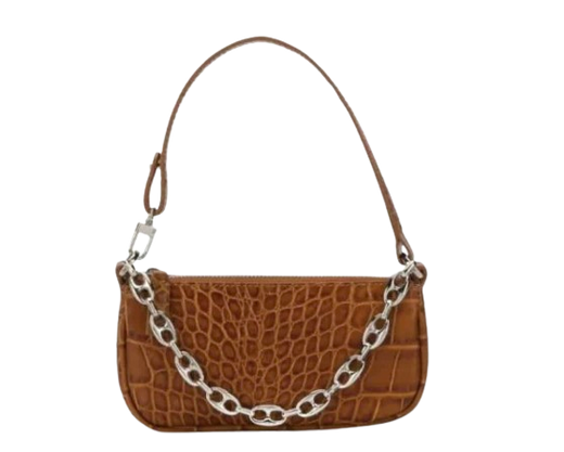 ByFar Croc Embossed Mini Rachel Bag