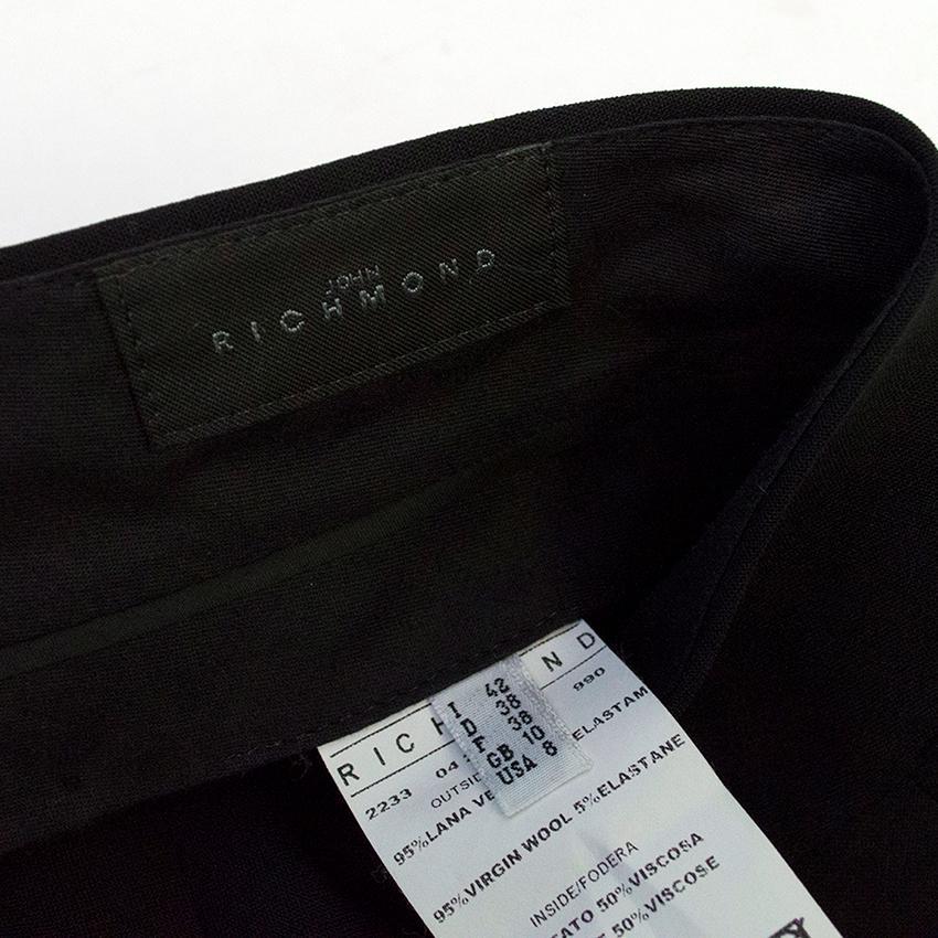 John Richmond black pleated trousers