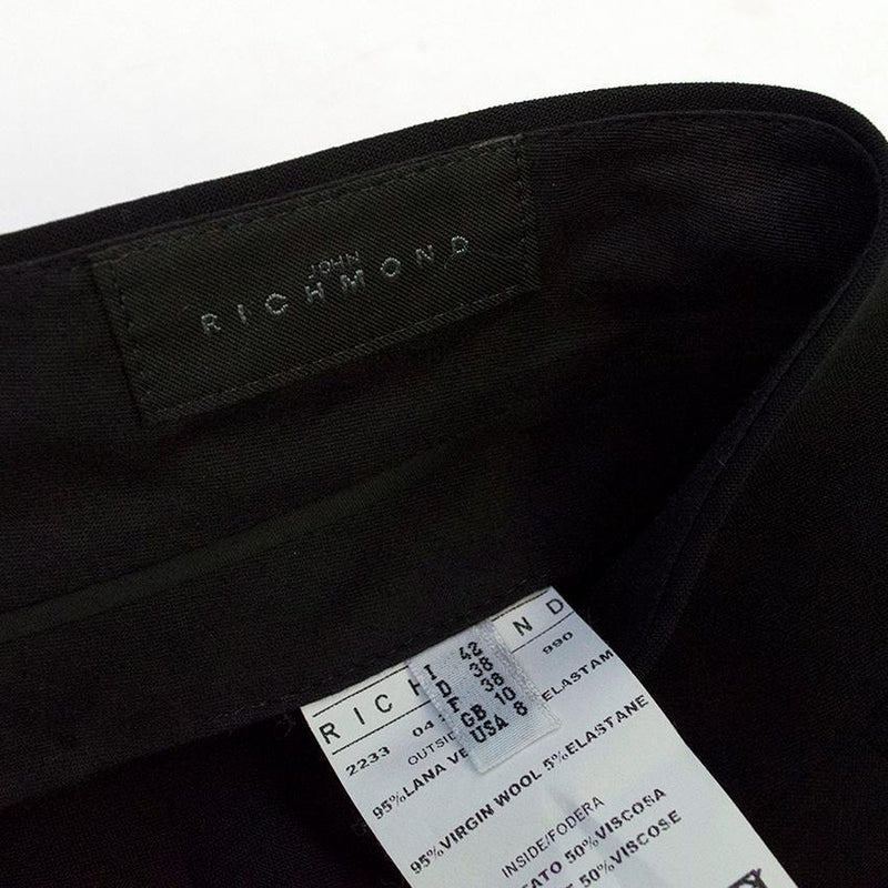 John Richmond black pleated trousers