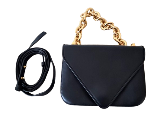 Bottega Veneta Black Leather Mount Cross Body Bag