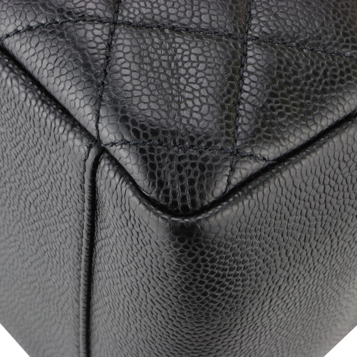 Chanel Black Caviar Leather Grand Shopping Tote