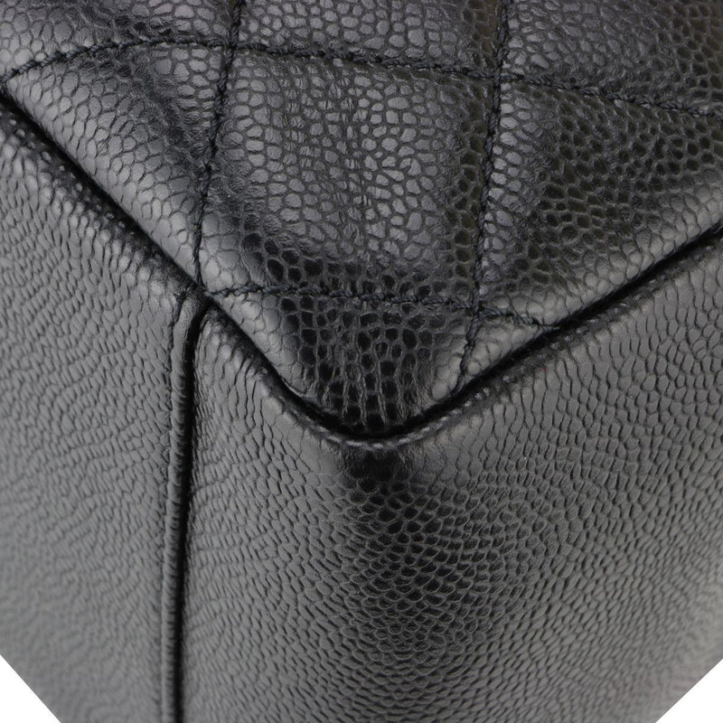 Chanel Black Caviar Leather Grand Shopping Tote