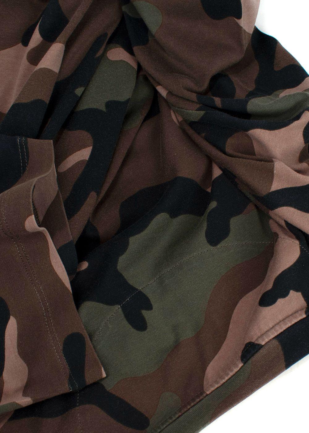 Valentino Camo T-Shirt with Pink Logo