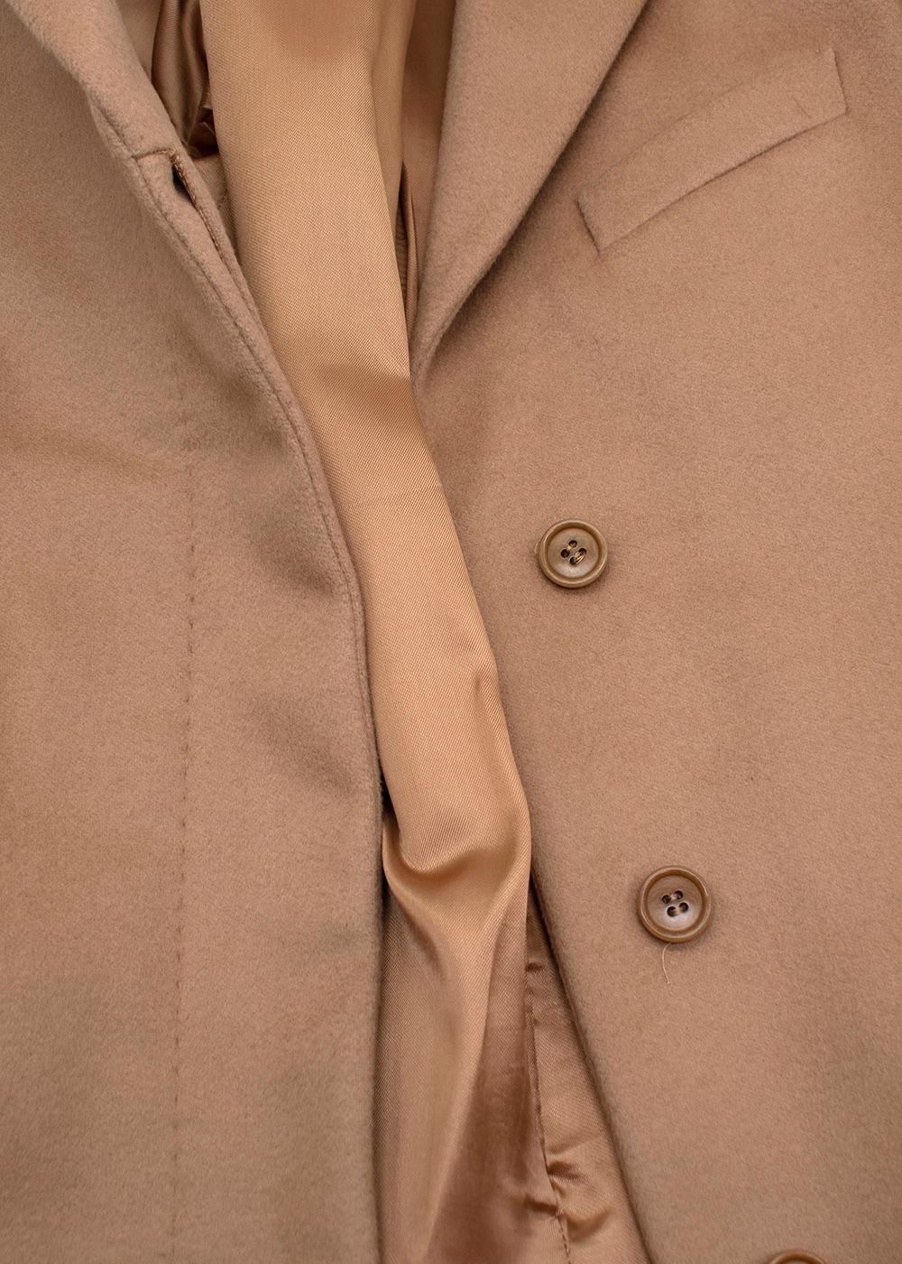 Beige Cashmere Blend Long Coat