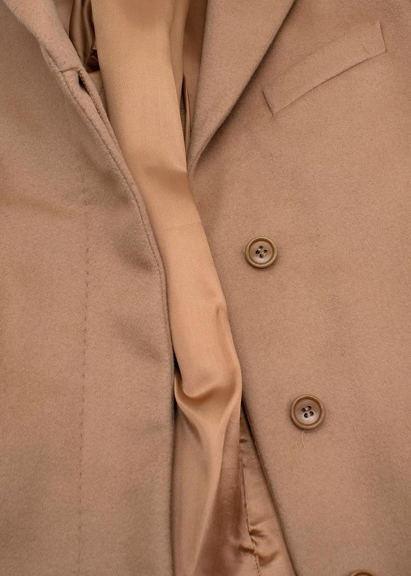 Beige Cashmere Blend Long Coat