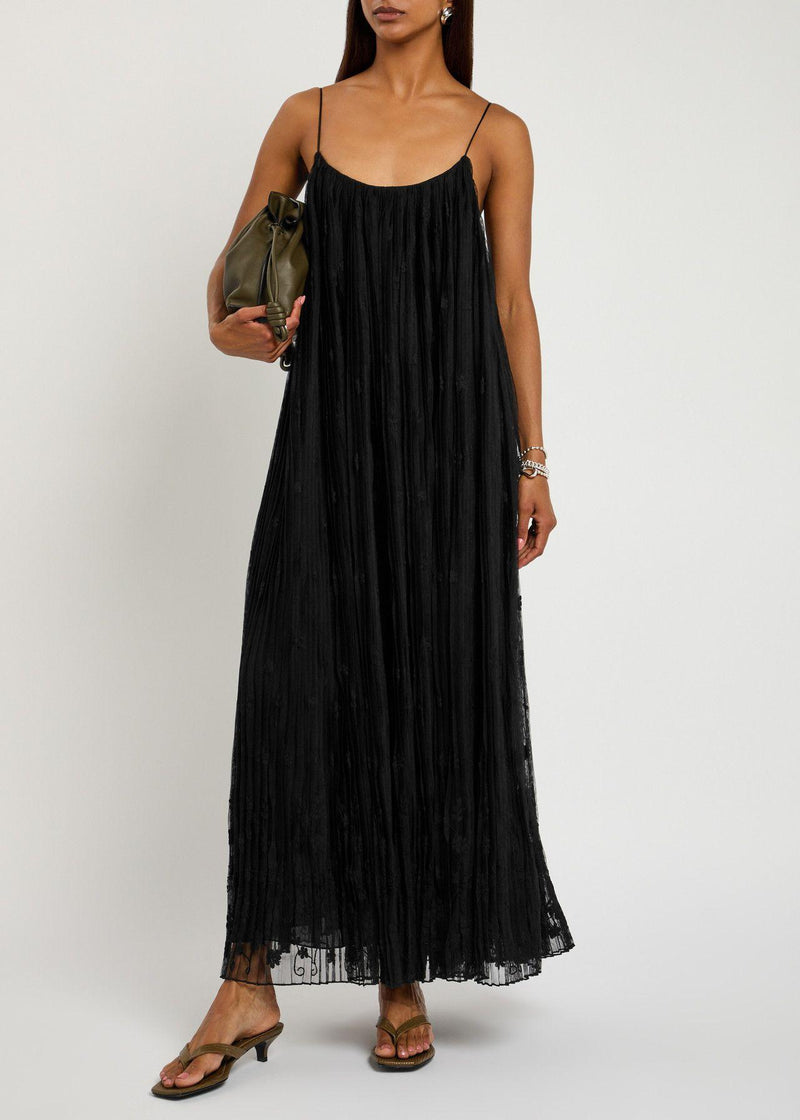 Toteme Floral-Embroidered tulle Maxi Dress