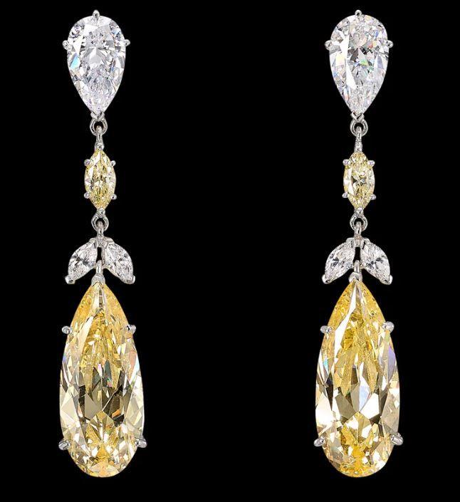 Anabela Chan 18K Canary Calla Lily Earrings