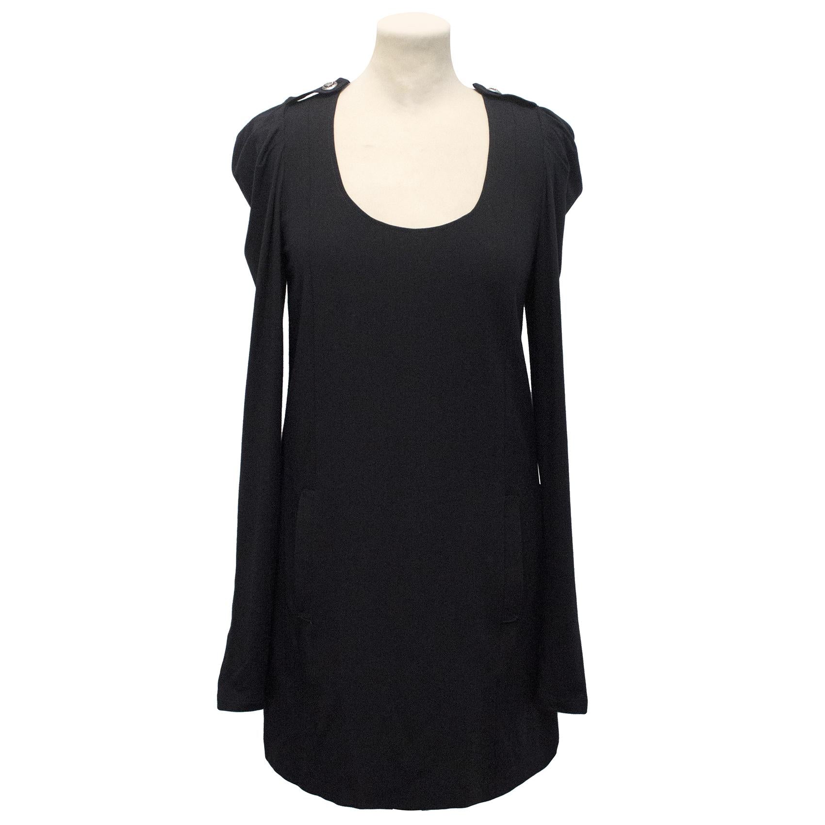 Patrizia Pepe Midnight Blue Wool blend Long Sleeve Dress