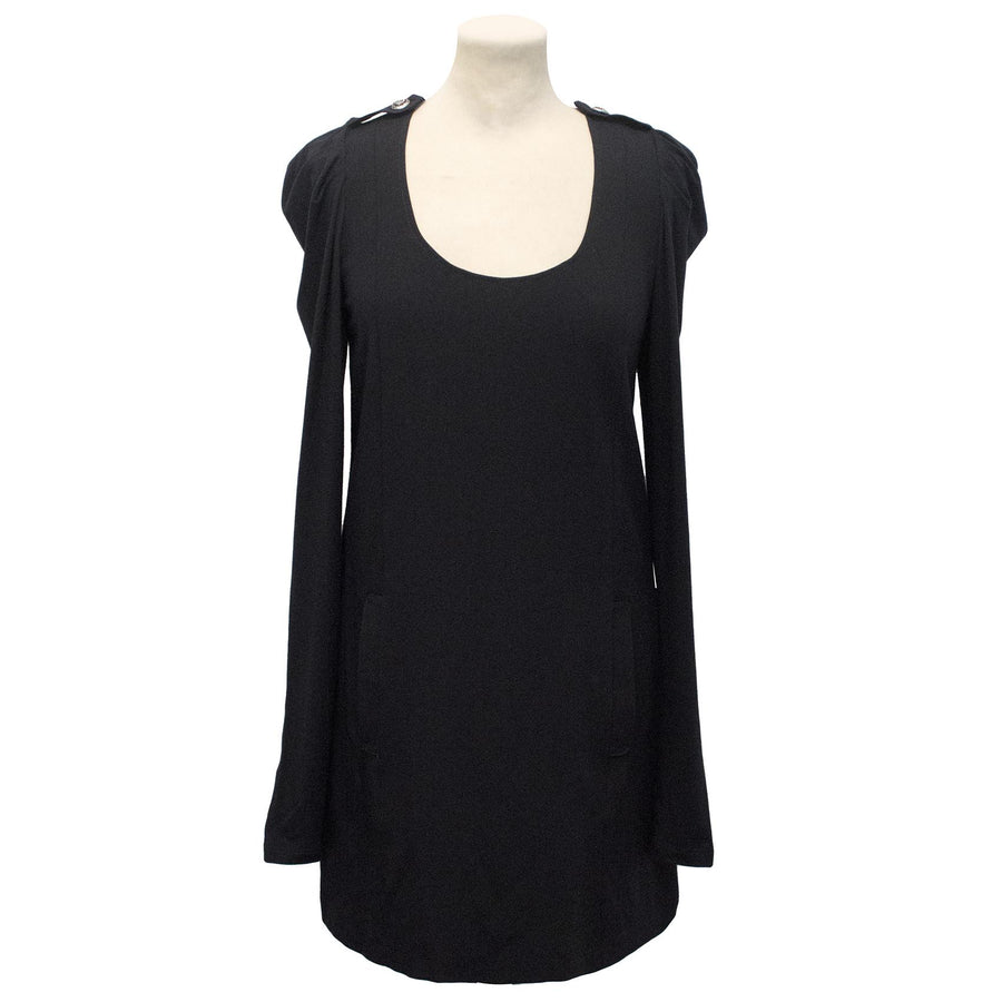 Patrizia Pepe Midnight Blue Wool blend Long Sleeve Dress