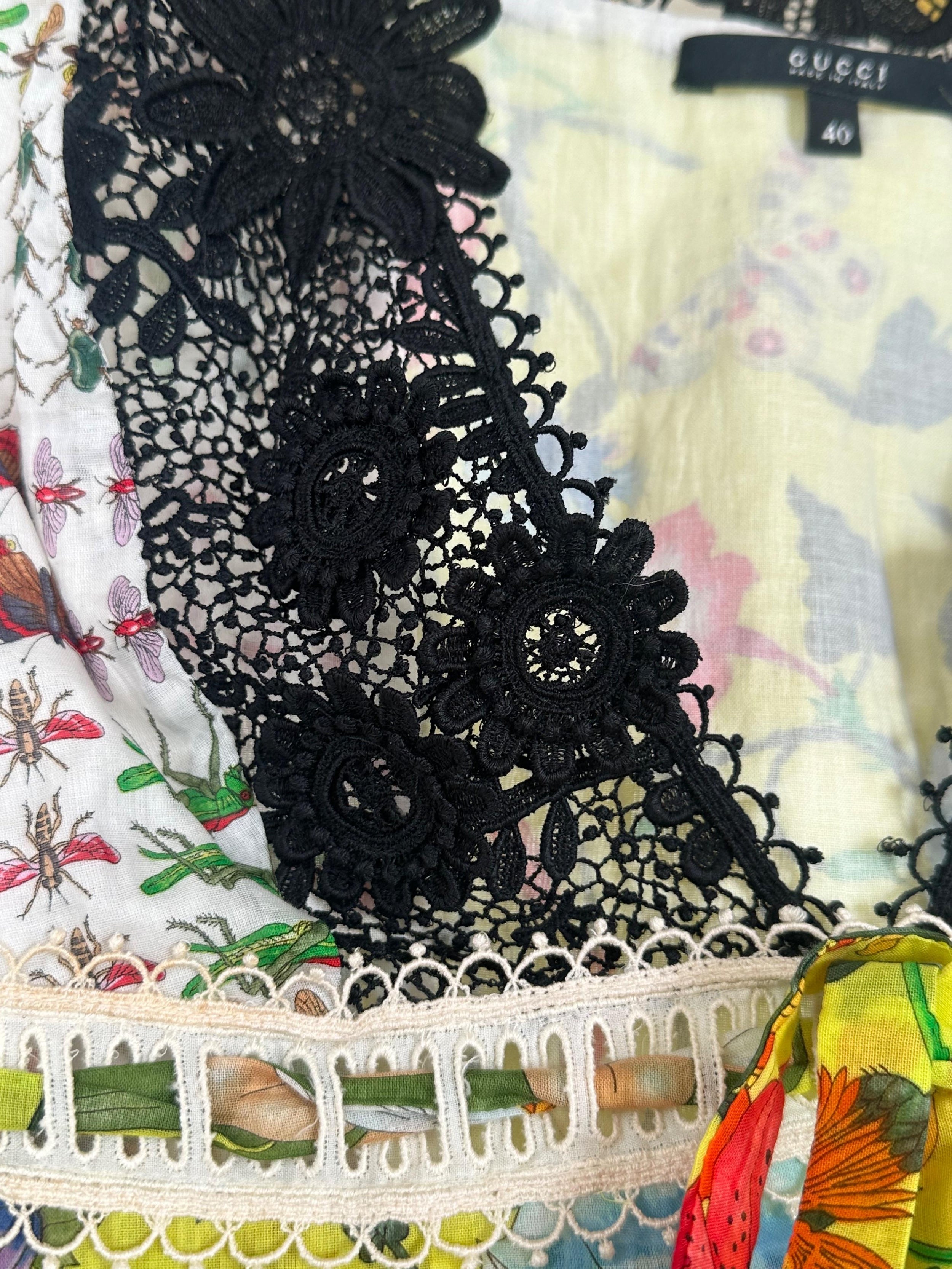 Gucci Floral Mixed Print Blouse