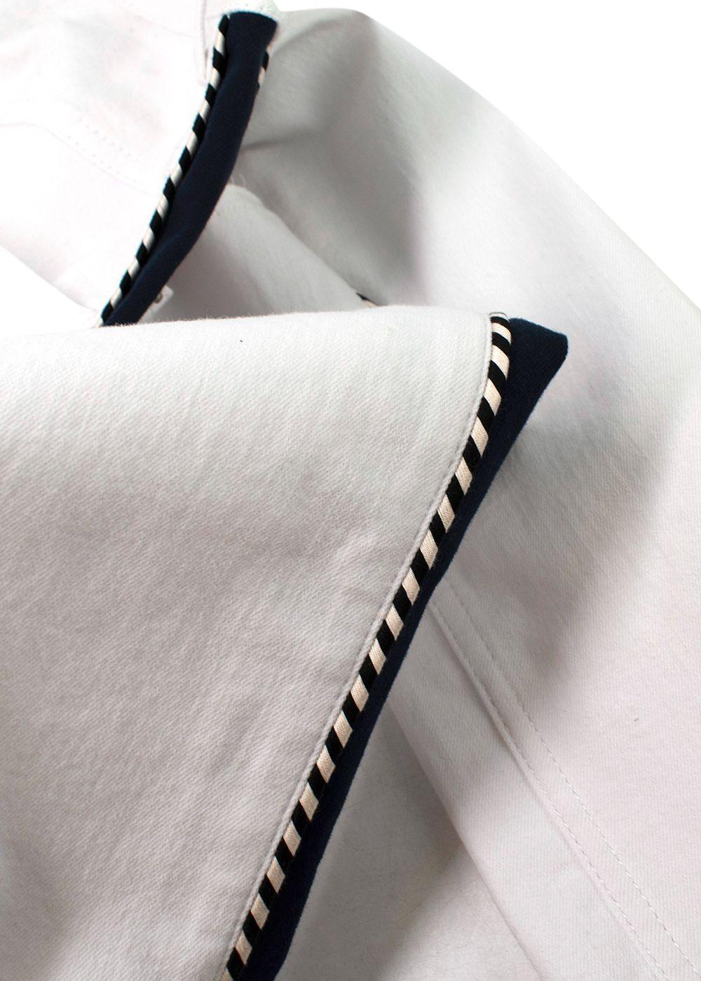 Isabel Marant White & Navy Slim Leg Jeans