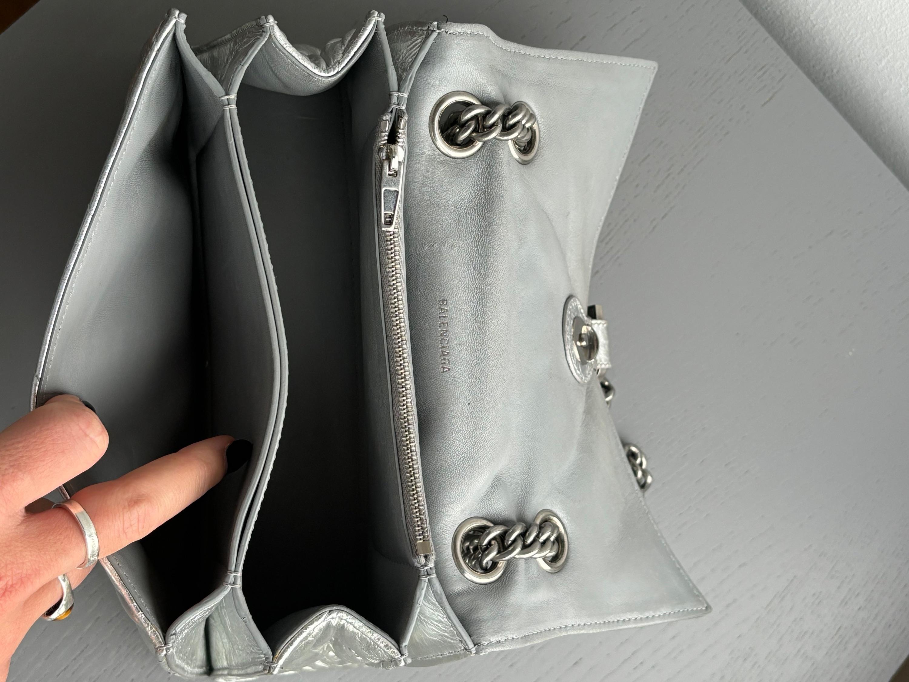 Limited Edition Silver Metallized Crush Calfskin Bag
