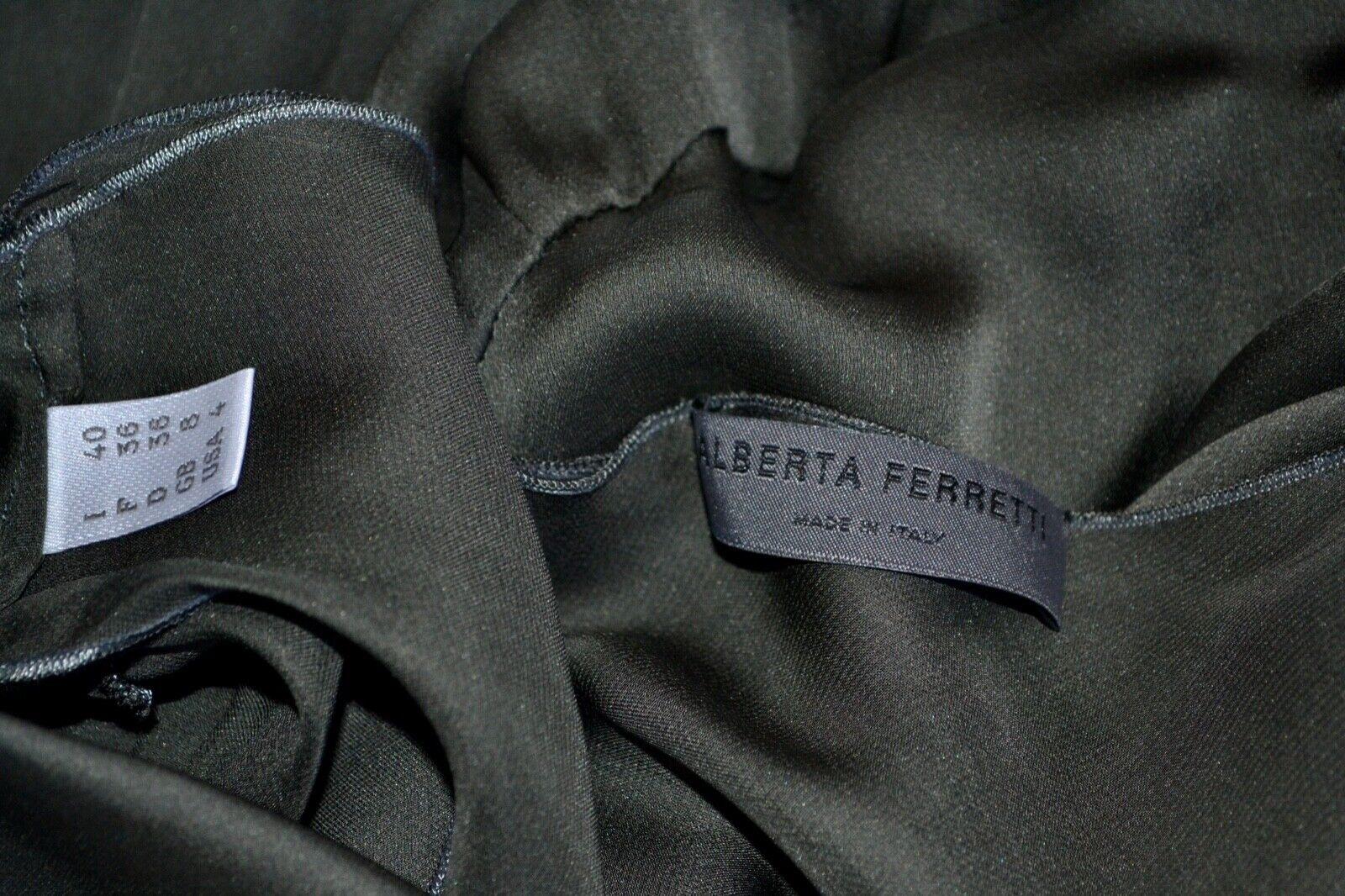 Olive silk satin draped dress