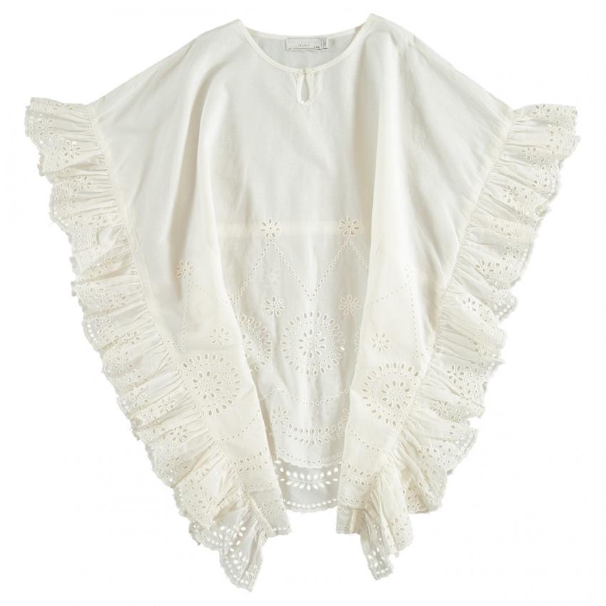 Stella McCartney Kids Ivory Scalloped Kaftan 4Y