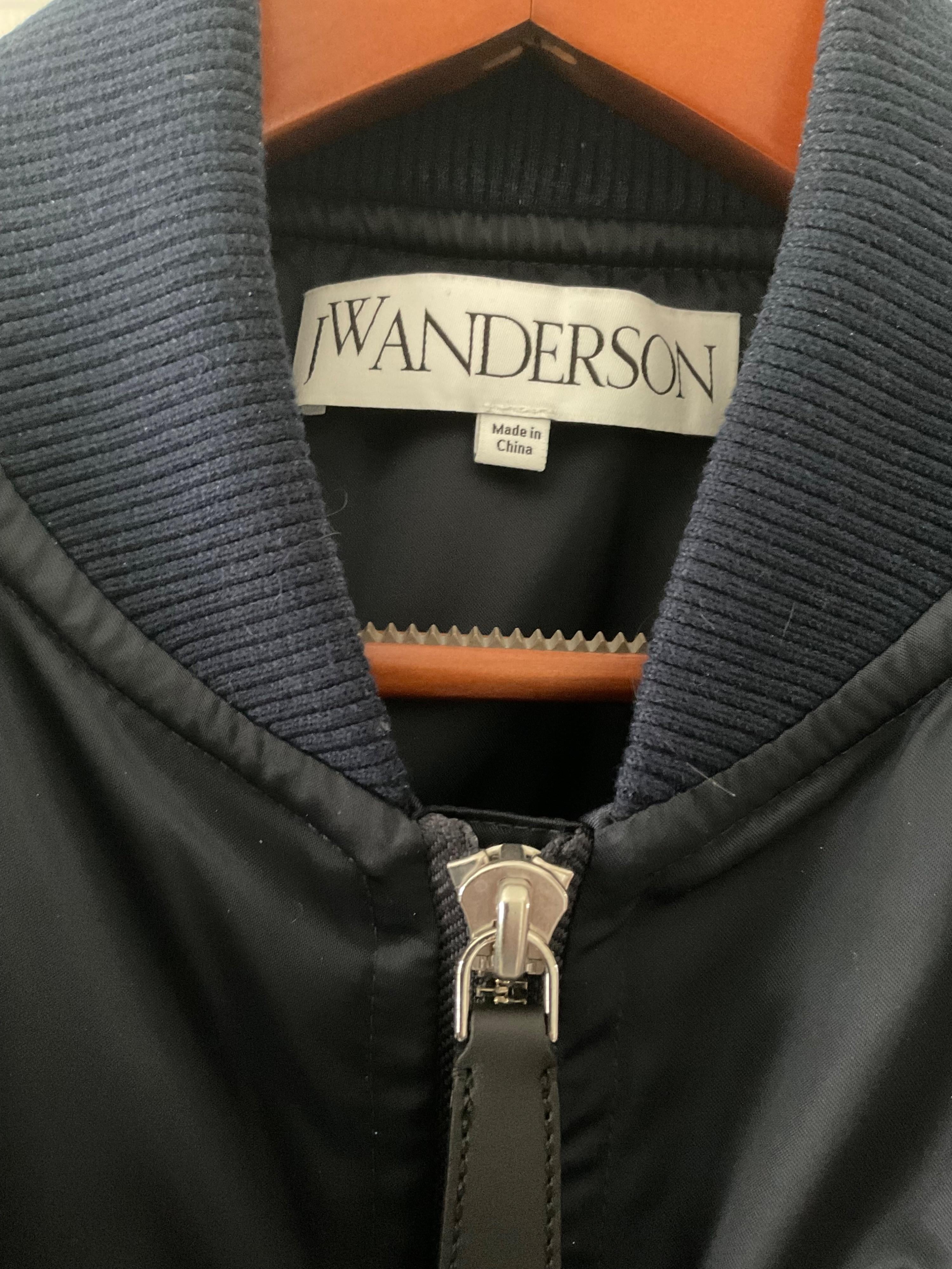 JW Anderson Marine Blue Bomber Gilet Jacket