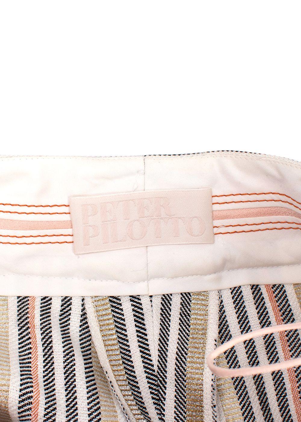 Peter Pilotto Metallic Striped Culottes