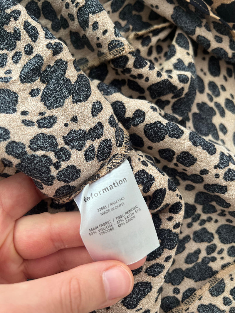 Reformation Animal Print Crimini Dress