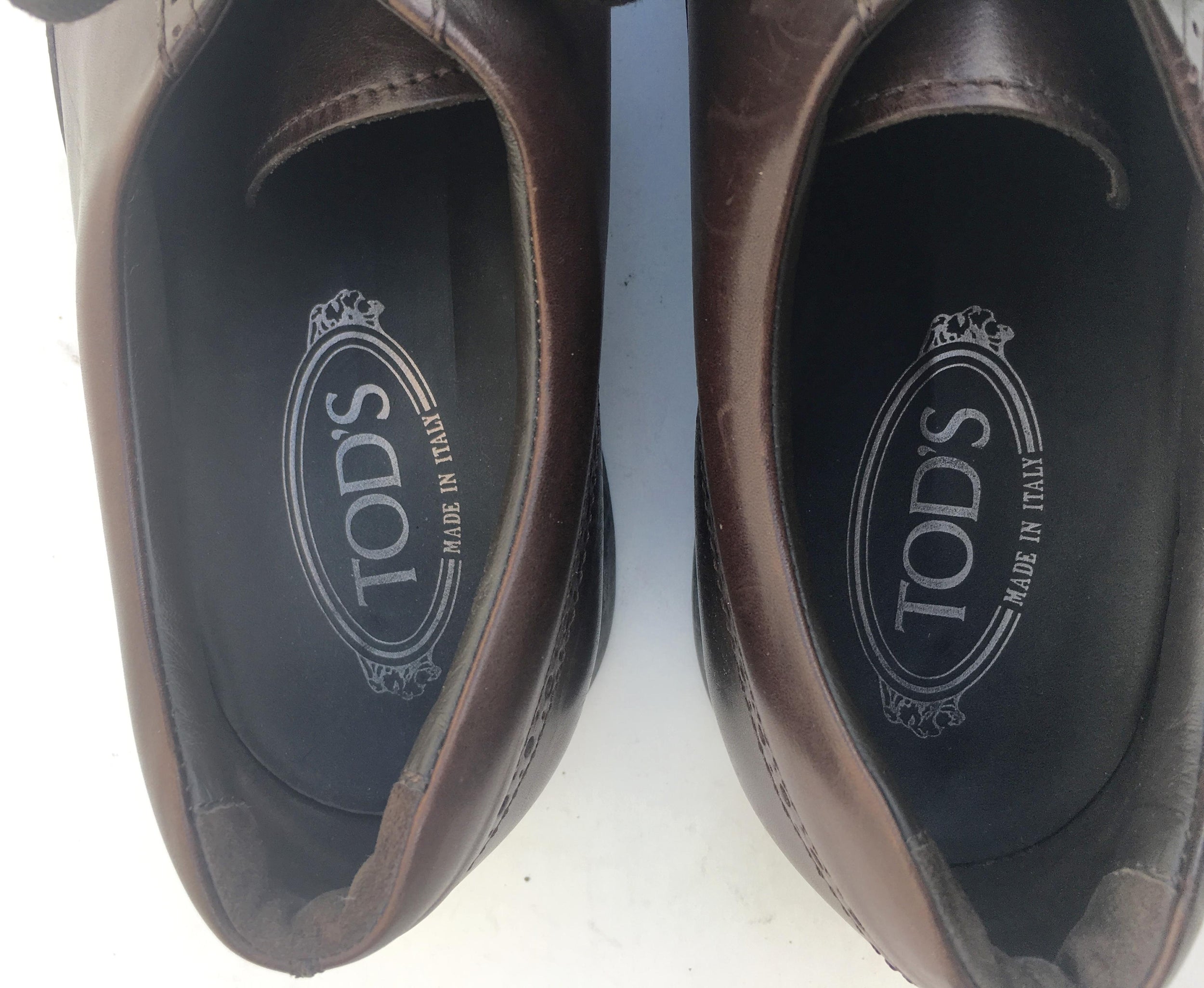 Tods brown classic soft leather lace up brogues