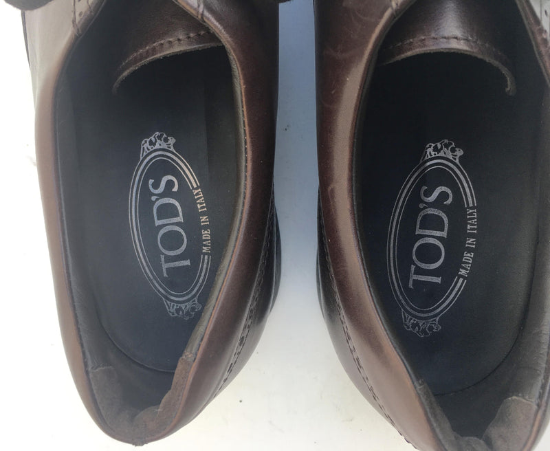 Tods brown classic soft leather lace up brogues
