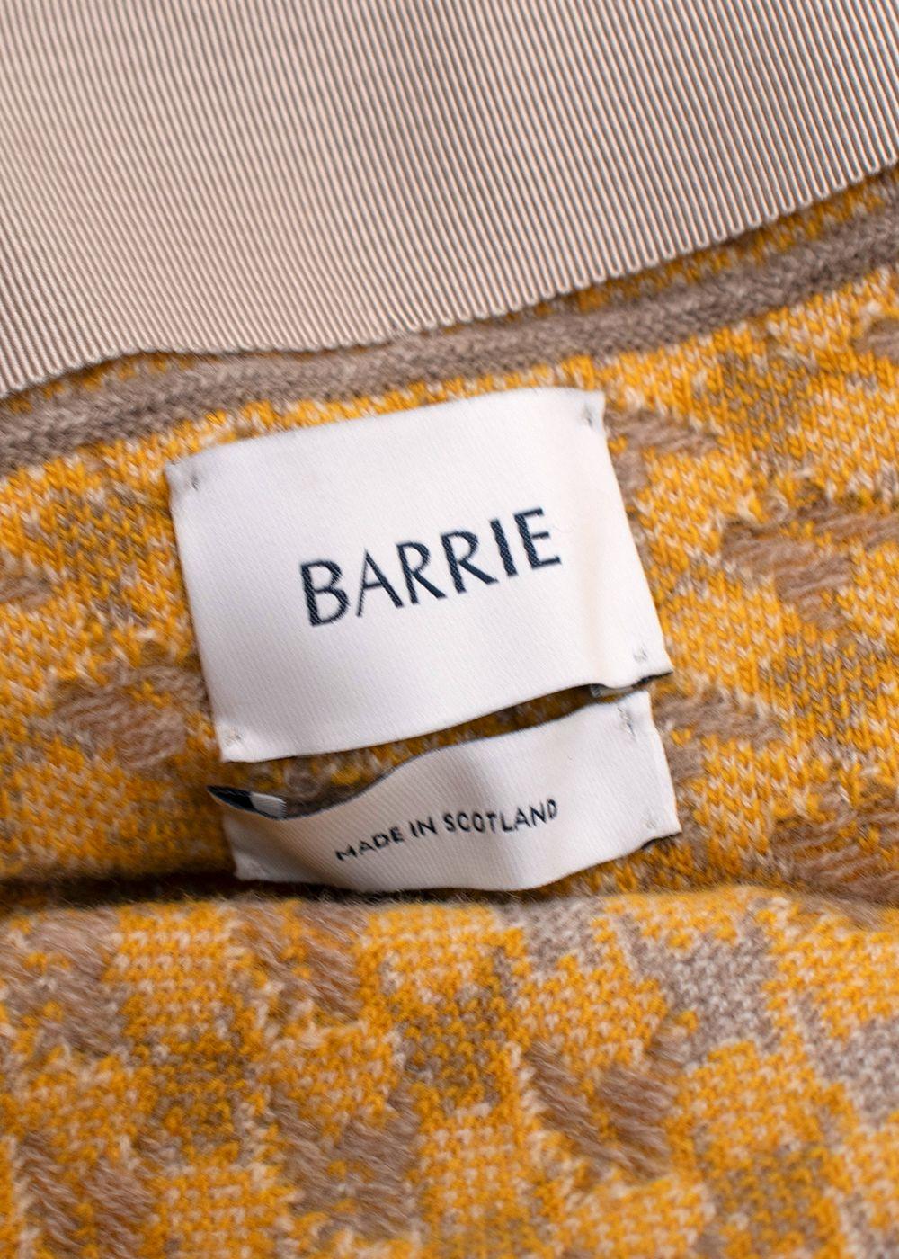 Barrie Yellow Houndstooth Cashmere Blend Jacket and Skirt Suit