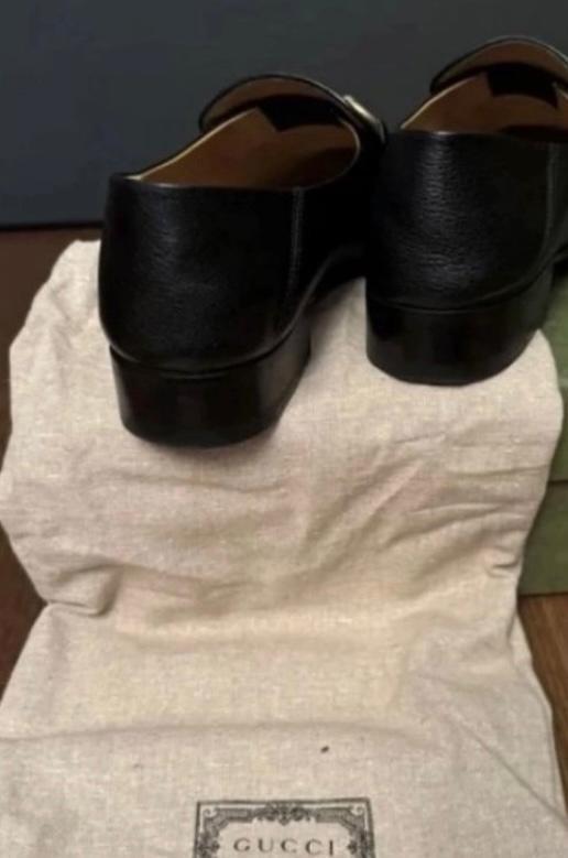 Gucci Black Leather Loafers