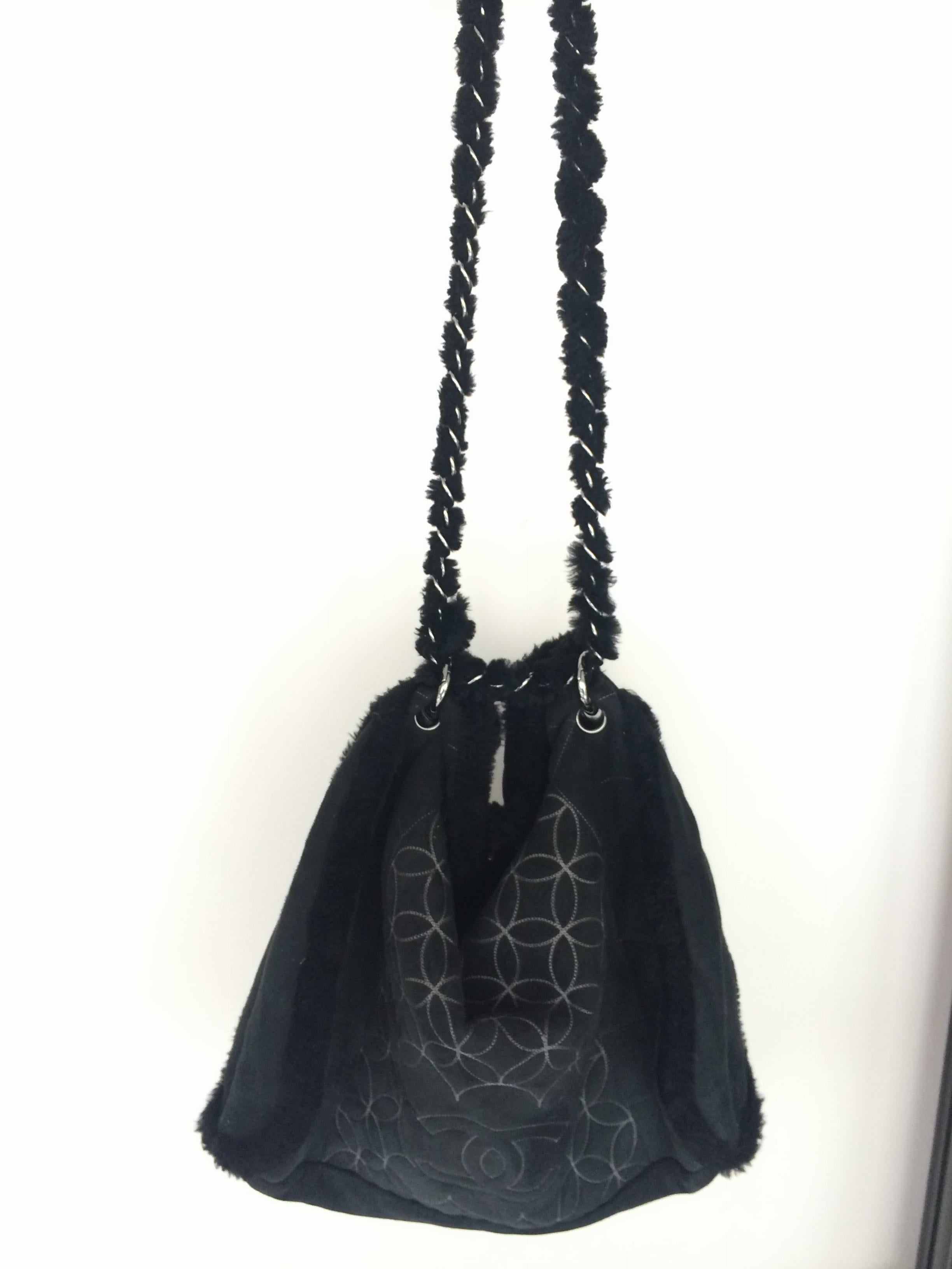 Chanel black suede bag