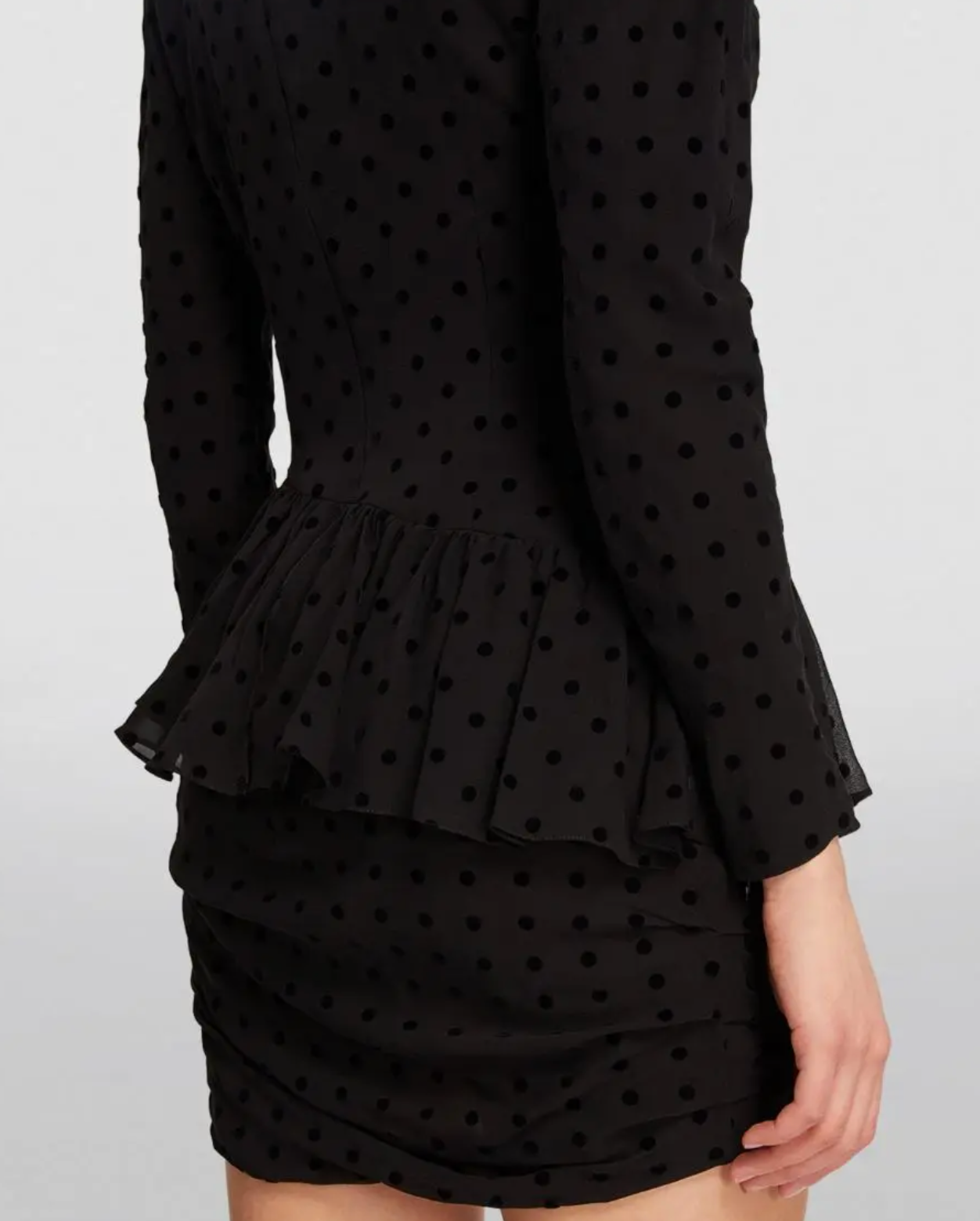 Alessandra Rich Silk Polka-Dot Mini Dress