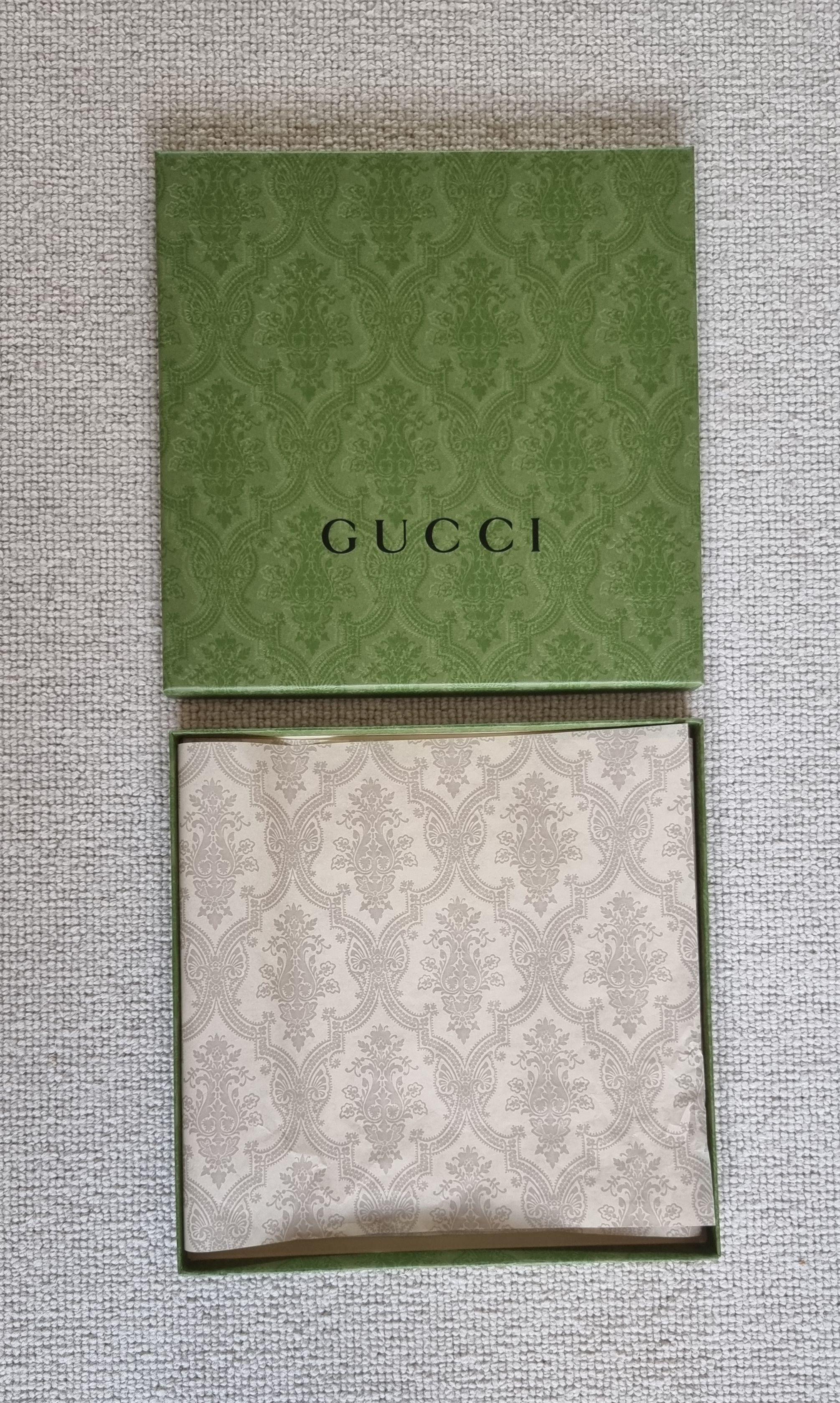 Gucci Cobalt Blue Wool/Silk Blend Scarf