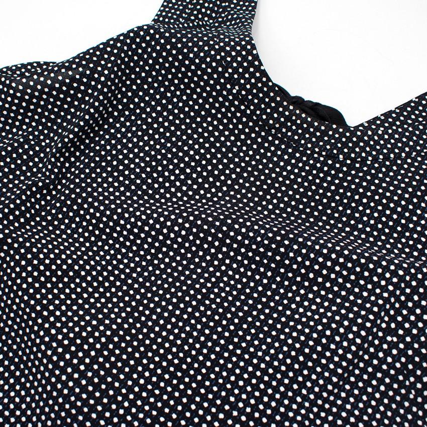 Marni Black Polkadot Tie Back Tunic