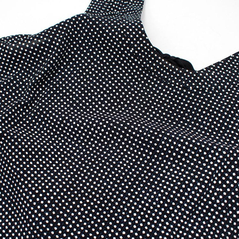 Marni Black Polkadot Tie Back Tunic