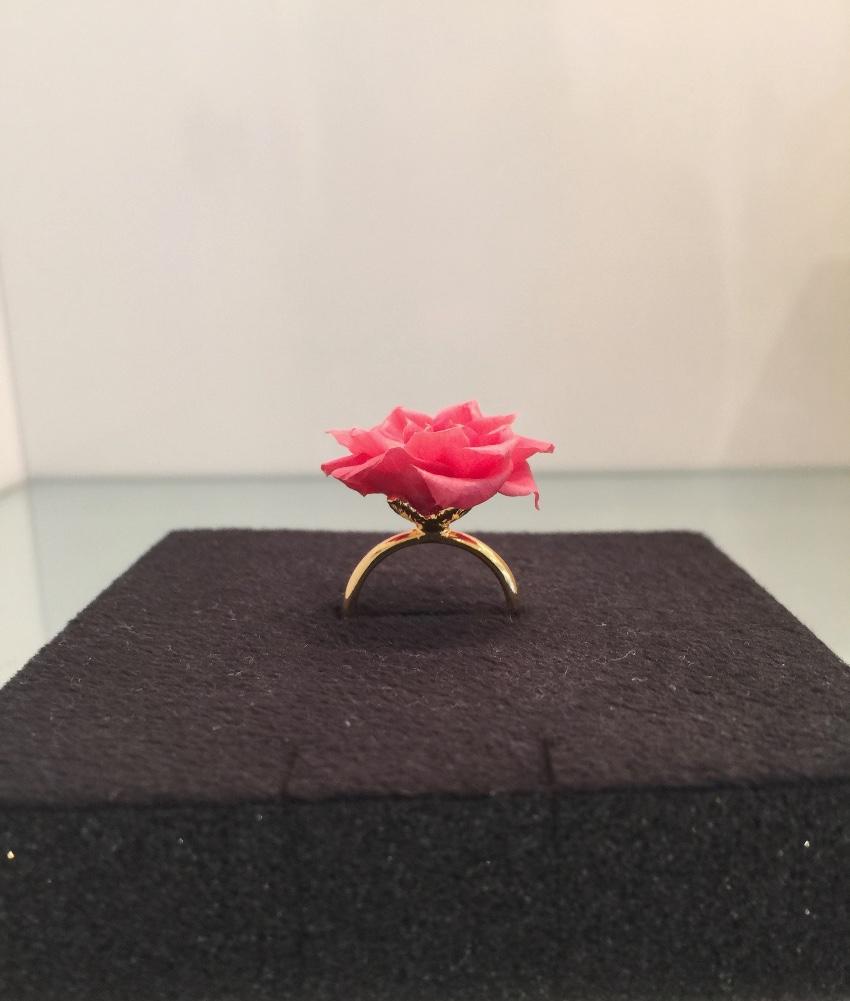 Salet Resin Pink Rose Ring