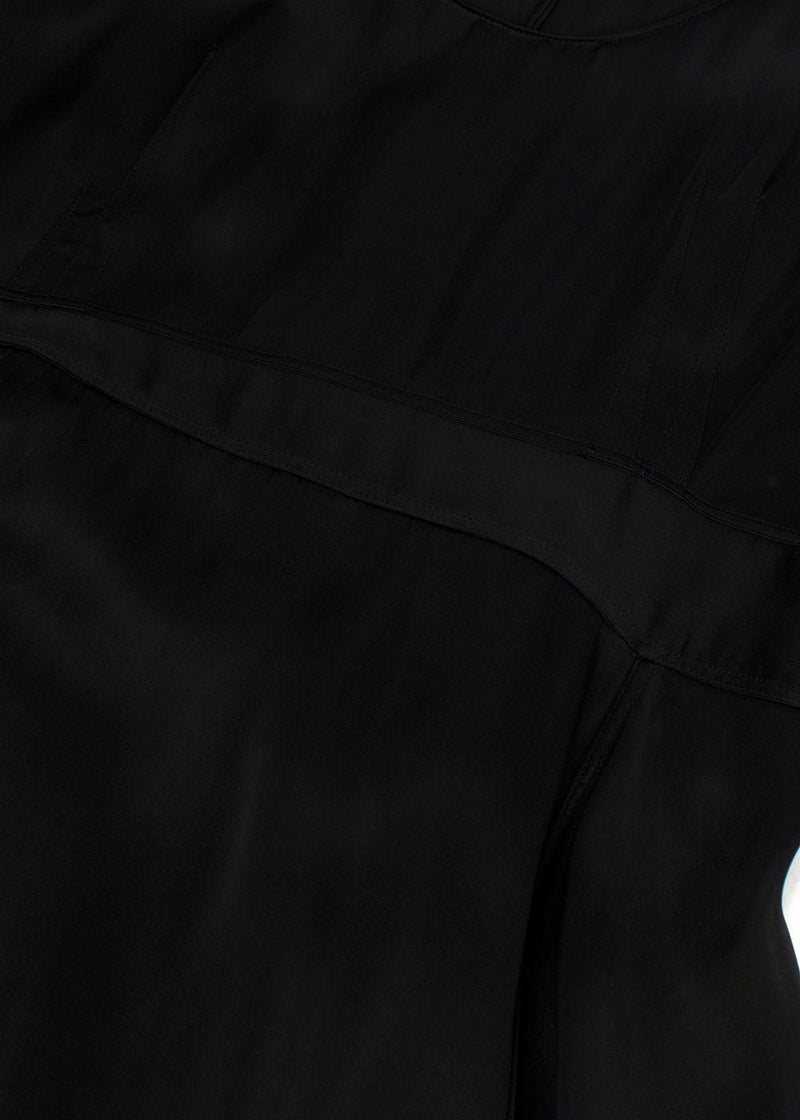 Marni Black Bias Cut Satin Dress
