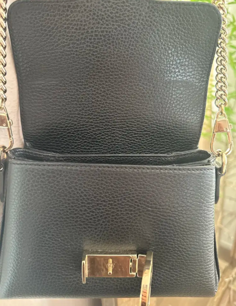 Gucci Black Leather Interlocking  Crossbody Bag