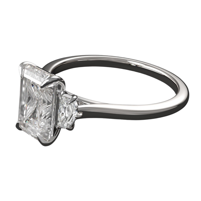 Lab Grown 2.5 Carat Three Stone Ring