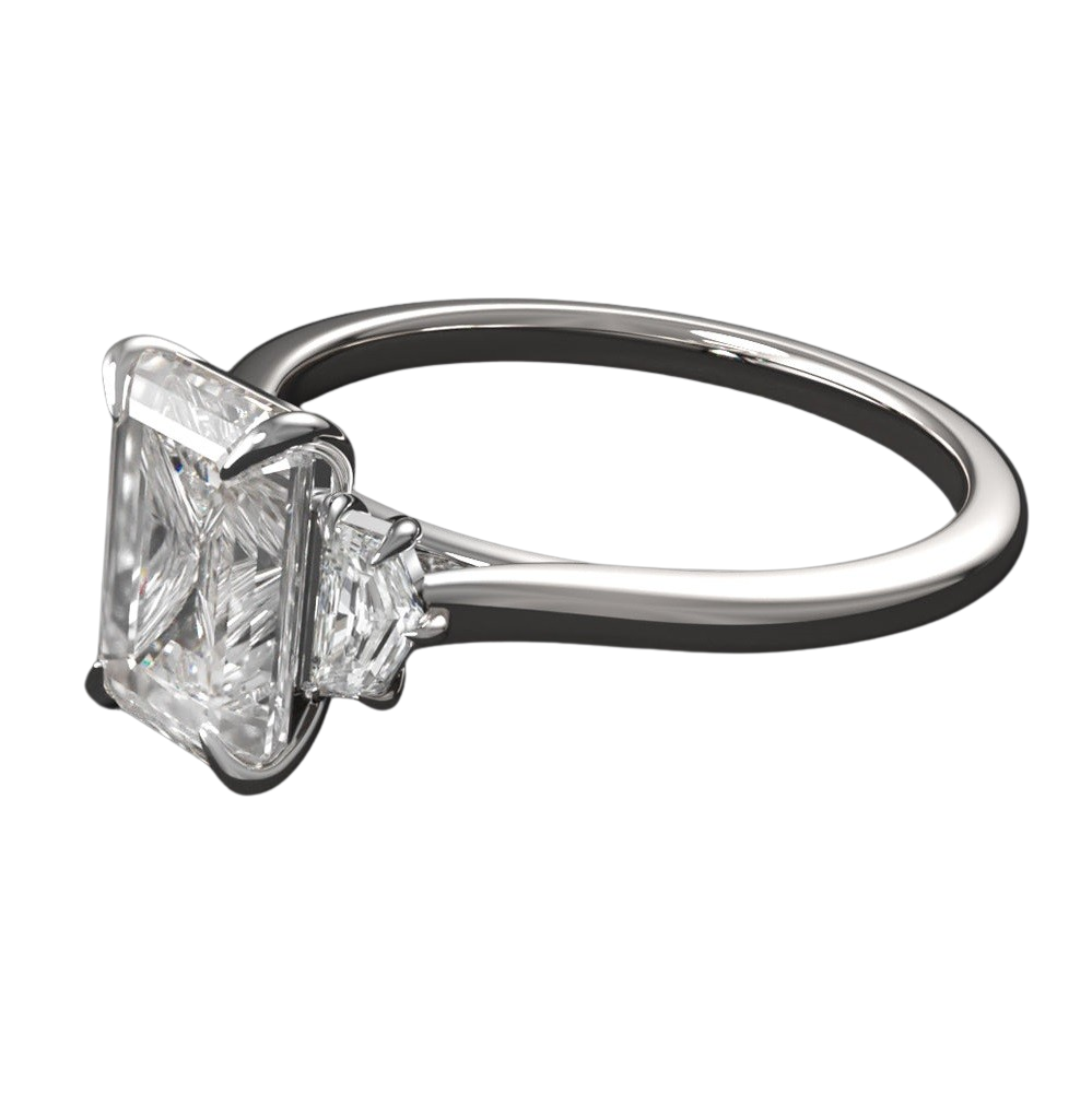 Lab Grown 2.5 Carat Three Stone Ring