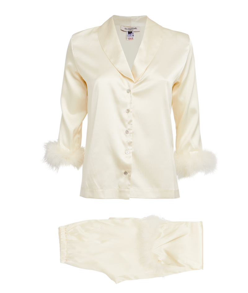 Gilda & Pearl Silk Celeste Pyjama Set