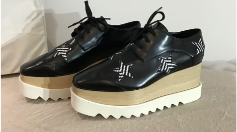Elyse Star Embroidered Platform Lace Up Shoes