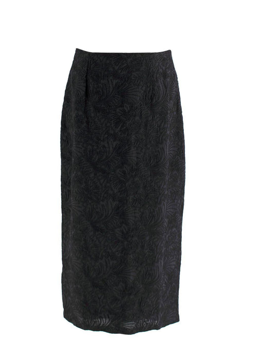 Mara Hoffman Embroidered Black Midi Skirt