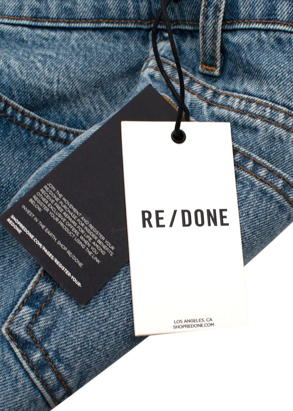 raw hem blue jeans