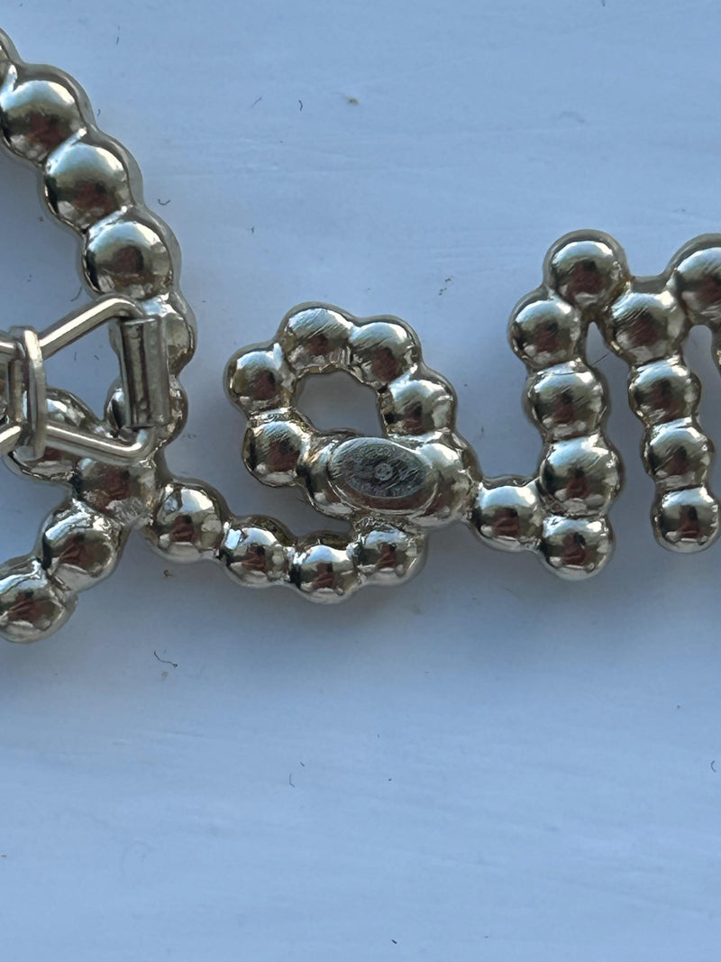 Chanel Faux Pearl Logo Hair Clip