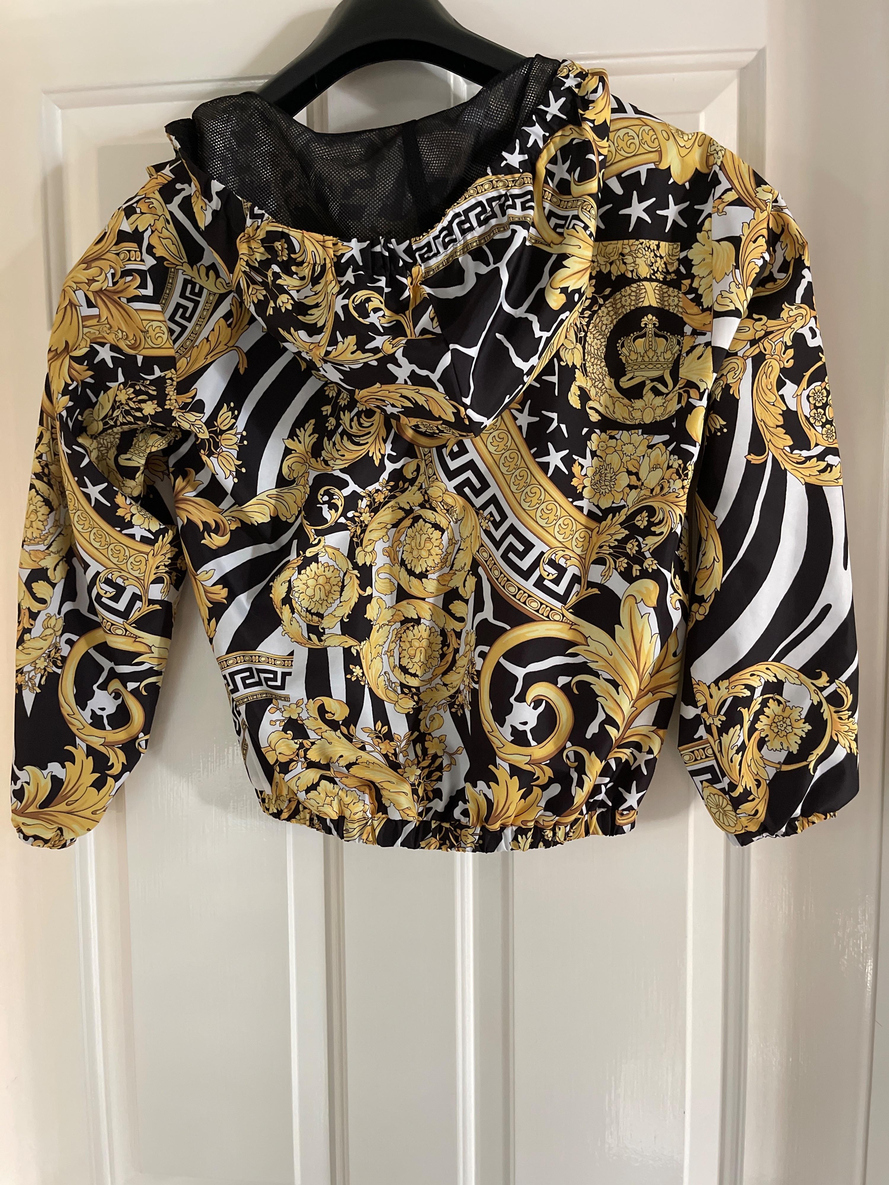 Baroque Print Hooded Jacket