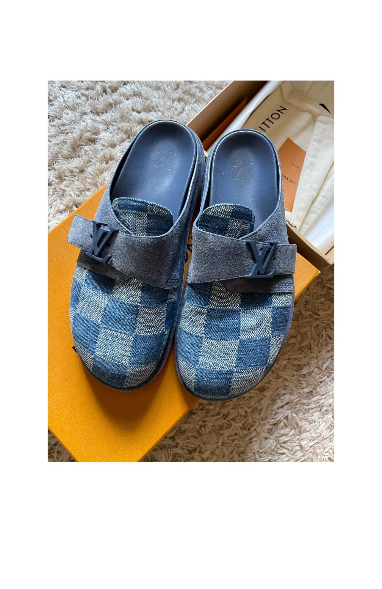 Louis Vuitton Damier Suede Easy Mule