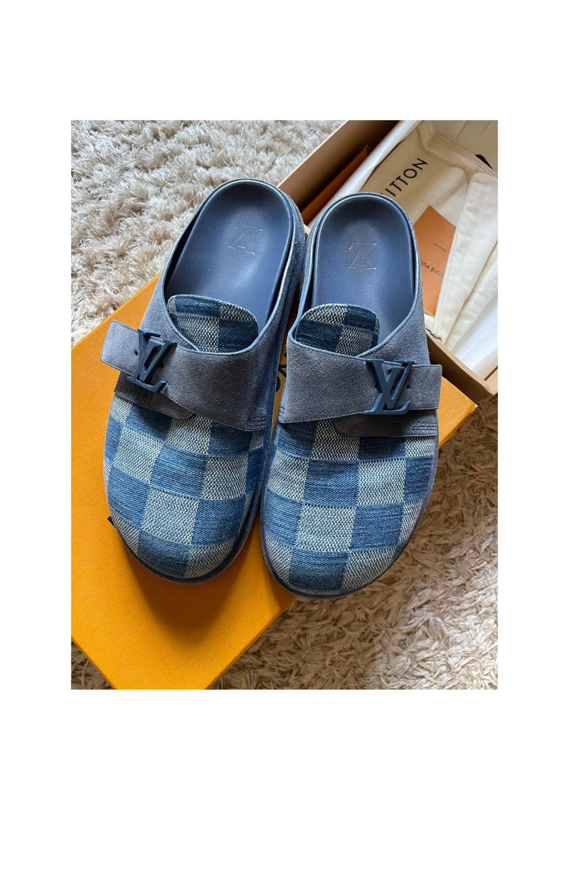 Louis Vuitton Damier Suede Easy Mule