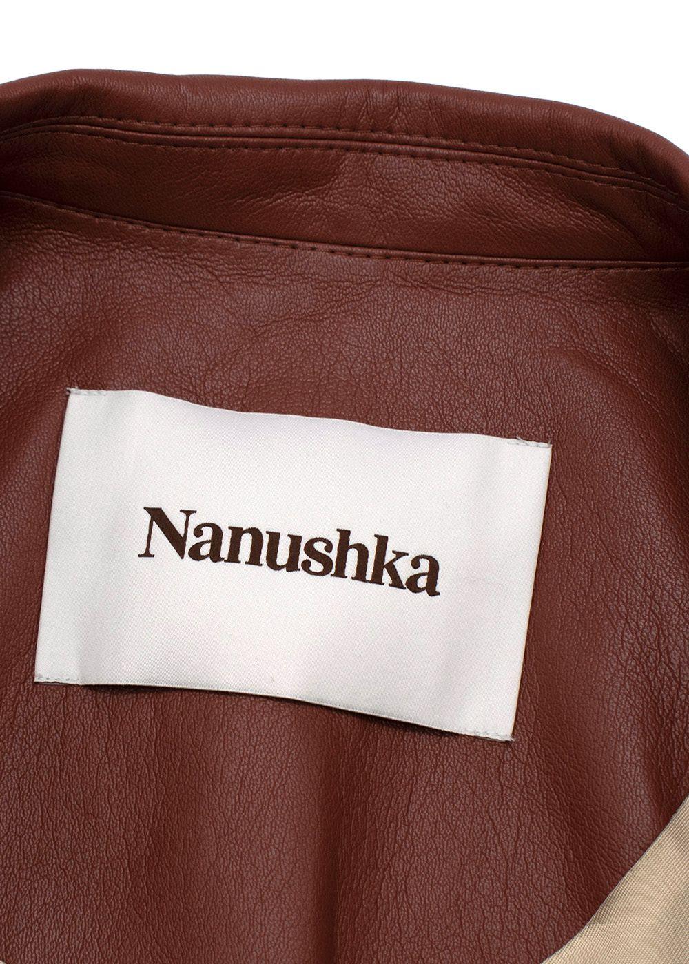 Nanushka Vegan-leather Evan Longline Blazer