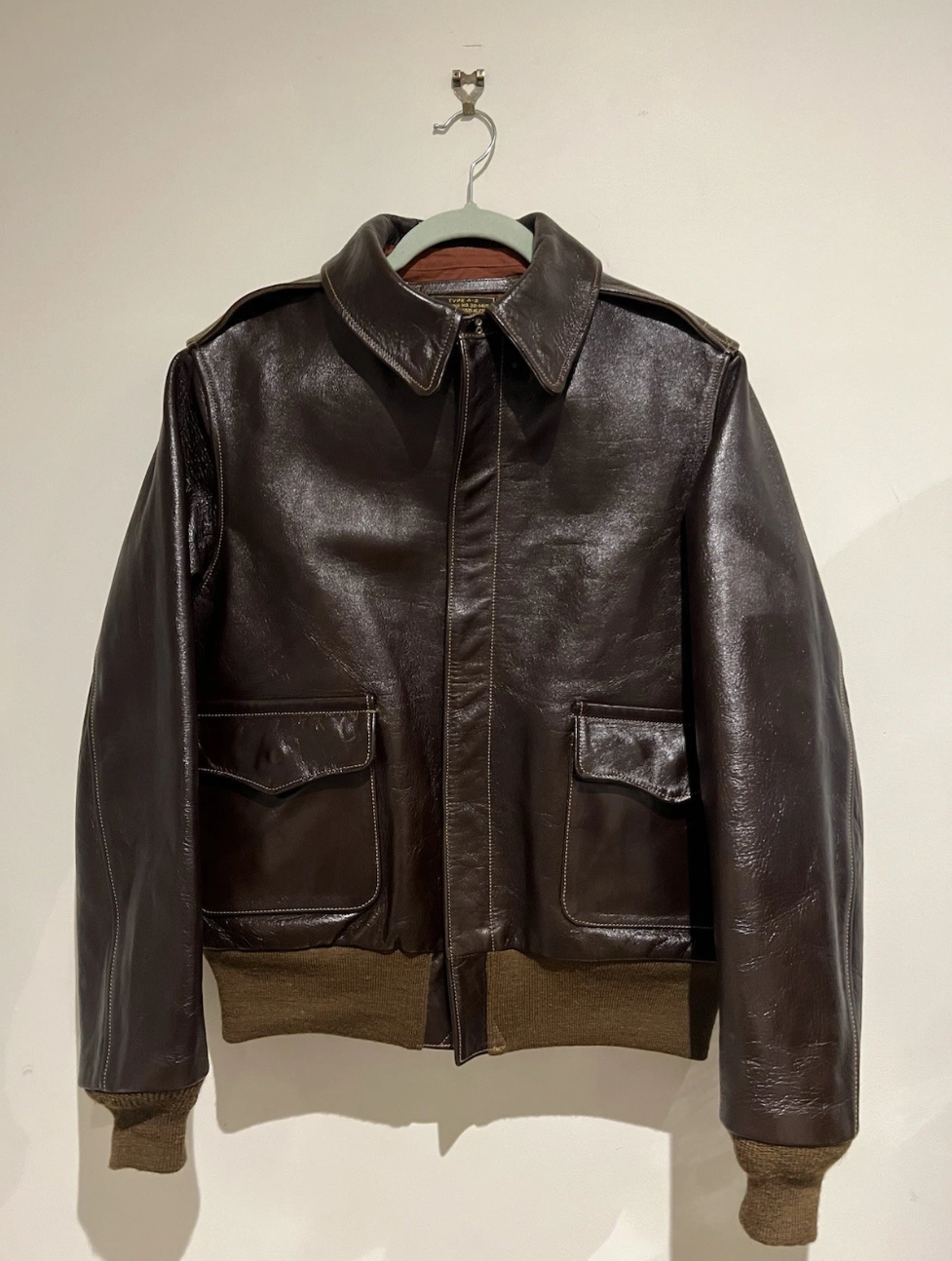 Buzz Rickson Brown Type-A Rough Wear Leather Jacket