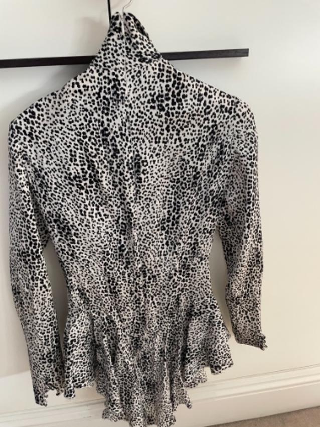 Alessandra Rich Silk Jacquard Leopard Skater Dress