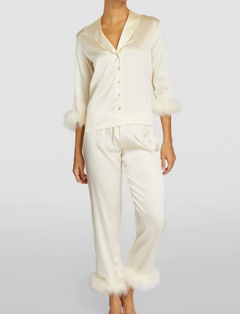Gilda & Pearl Silk Celeste Pyjama Set