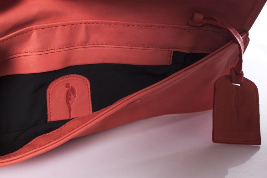Maison Du Posh coral pink clutch